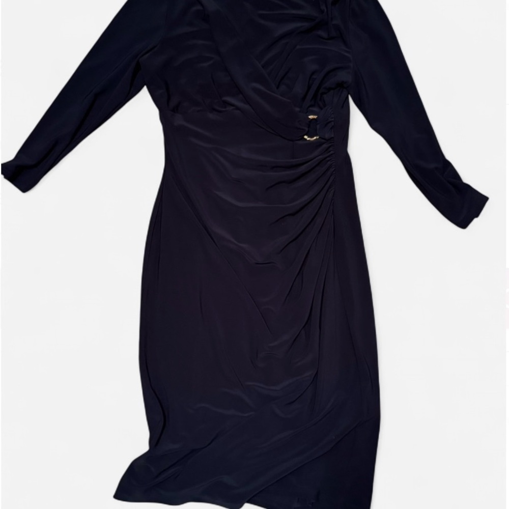Ralph Lauren Navy Blue Long Sleeve Dress